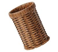 Ciieeo Woven Plastic Cutlery Holder Basket for Kitchen Storage, Lightweight Cutlery Organizer Rack with Drainage for Buffet Table and Countertop Organisation