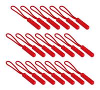 Ciieeo Zipper Puller Extra Strong 20pcs Plastic and Polyester Cylinder Head Replacement Zipper Fixers Pull Rope for Bags and Jackets for Travel and Home Use