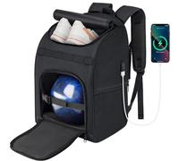 Ciihars Bowling Backpack, Single Bowling Ball Bag with Shoe Bag Up to Size 16 & Protective Foam Padded, Accessories Gifts, Bag with Padded Ball Holder(BLACK)