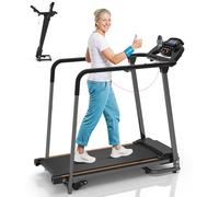 CIIHI Treadmill for Seniors with Long Handrails - Foldable Walking Treadmill for Home Small, 300 lbs Capacity, 0-2% Incline, Auto Lube, Mute & Quick Speed Button, Elder Recovery, Cup & Phone Holder
