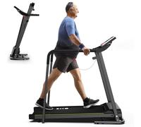 CIIHI Walking Treadmill for Senior - Foldable Senior Treadmill with Long Handrails and 300 lbs Capacity - Home Recovery Fitness Exercise Machine for Elder with Heart Rate Monitor