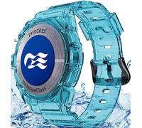 CiikDux Designed for Princess Cruise Medallion Holder, Crystal Clear Ocean Princess Medallion Waterproof Watch Band Bracelet for Kid Women Men, Clear Blue, 16 Millimeters, Waterproof