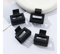 CIILPMAX® Hair Clips Claw Clips, Wowen Medium Large Hair Claw Clips for Thick and Thin Hair, Black Hair Claws Rectangle Square Butterfly Heart and N Shape Hair Accessories Clips for Girls (4 Pcs TB