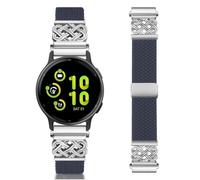 CiimWaa 20mm Braided Nylon Strap for Garmin Vivoactive 6/5 | 20mm Elastic Magnetic Buckle Watch Band for Garmin Forerunner 70/170/170 music/55/158/165/245, Stretchy Band for Men Women