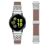 CiimWaa 20mm Braided Nylon Strap for Garmin Vivoactive 6/5 | 20mm Elastic Magnetic Buckle Watch Band for Garmin Forerunner 70/170/170 music/55/158/165/245, Stretchy Band for Men Women