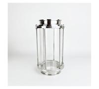 CIJIAOPOYU 6" (154mm) OD 167mm Flow Sight Glass Diopter Sight Tower Sight Glass, Height 390mm, Stainless Steel 304 Sanitary Fitting