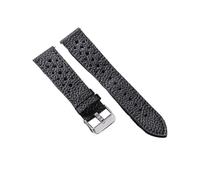 Cijinon Lychee-Patterned Genuine Leather Watch Strap Comfortable and Breathable Universal wristband 20mm/22mm, Black, 22 mm