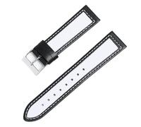 Cijinon Replaceable Genuine Leather Watch Strap Universal 20mm/22mm, Black, 22 mm