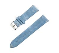 Cijinon Watch Strap With Hand-Stitched Soft Genuine Leather 14mm-22mm, Light Blue, 14 mm