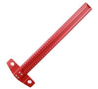 CIJK T Type Square Ruler with Aluminum Alloy Precision Scriber Measuring Carpentry Marking Line Tool for Woodworking,600mm