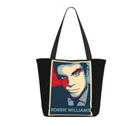 CIJPUYWFK Robbie Singer Williams Women Shoulder Handbags Bag Large Reusable Carry Bag Pocket Big Capacity Shopping Bag For Casual.