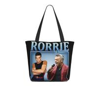 CIJPUYWFK Robbie Singer Williams Women Shoulder Handbags Bag Large Reusable Carry Bag Pocket Big Capacity Shopping Bag For Casual.