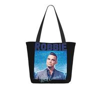 CIJPUYWFK Robbie Singer Williams Women Shoulder Handbags Bag Large Reusable Carry Bag Pocket Big Capacity Shopping Bag For Casual.