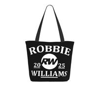 CIJPUYWFK Robbie Singer Williams Women Shoulder Handbags Bag Large Reusable Carry Bag Pocket Big Capacity Shopping Bag For Casual.