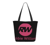 CIJPUYWFK Robbie Singer Williams Women Shoulder Handbags Bag Large Reusable Carry Bag Pocket Big Capacity Shopping Bag For Casual.
