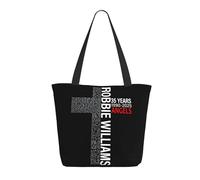 CIJPUYWFK Robbie Singer Williams Women Shoulder Handbags Bag Large Reusable Carry Bag Pocket Big Capacity Shopping Bag For Casual.