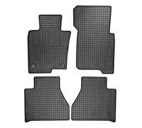 CIKCar Rubber car mats set compatible with Mercedes X-Class (W470) 2017-2020 (4-pieces + fixing system)