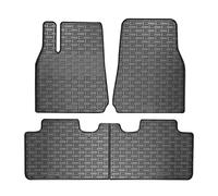 AUTO-STYLE Set of rubber mats compatible with Tesla Model Y 2020 (3-piece + mounting system)