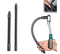 Cikiki 1/2Inch Flexible Socket Extension Bars,Flexible Shaft Extension Extender Torque Socket,Ratchet Spanners Electric Wrench Connecting Rod for Automotive Repair & Maintenance