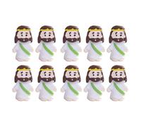 Cikiki 10Pcs Little Jesus Figures,Bulk Resin Tiny Jesus Figures,Cute Mini Jesus Easter Egg Fillers Stuffers Party Favors Sunday School Craft Baptism Gift