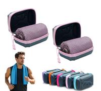 Cikiki 2 Pack Cooling Towel for Hot Weather,30x80cm Breathable Instant Quick Drying Ice Cool Microfibre Towel,Ultra Light & Compact Cooling Neck Towels for Men Women Sports, Gym, Yoga and Backpacking
