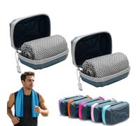 Cikiki 2 Pack Cooling Towel for Hot Weather,30x80cm Breathable Instant Quick Drying Ice Cool Microfibre Towel,Ultra Light & Compact Cooling Neck Towels for Men Women Sports, Gym, Yoga and Backpacking