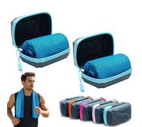 Cikiki 2 Pack Cooling Towel for Hot Weather,30x80cm Breathable Instant Quick Drying Ice Cool Microfibre Towel,Ultra Light & Compact Cooling Neck Towels for Men Women Sports, Gym, Yoga and Backpacking