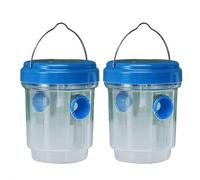 Cikiki 2 Pack Wasp Traps Outdoor Hanging,Solar Powered Wasp Catcher for Garden,Jacket Wasp Repellent,Carpenter Bee Traps for Outside,Patios,Hallways,Yards,Gardens