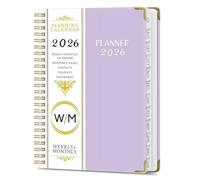 Cikiki 2026 Monthly Planner - 2026 Planner/Calendar, 12 Months Planner with Colorful Tabs, JAN 2026-DEC 2026, 8'' x 10'', 2026 Monthly Calendar with 2-Sides Pockets