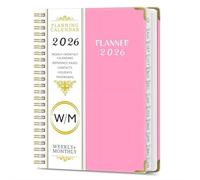 Cikiki 2026 Monthly Planner - 2026 Planner/Calendar, 12 Months Planner with Colorful Tabs, JAN 2026-DEC 2026, 8'' x 10'', 2026 Monthly Calendar with 2-Sides Pockets