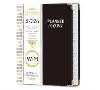 Cikiki 2026 Monthly Planner - 2026 Planner/Calendar, 12 Months Planner with Colorful Tabs, JAN 2026-DEC 2026, 8'' x 10'', 2026 Monthly Calendar with 2-Sides Pockets