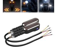 Cikiki 2PCS Motorcycle Turn Signals, LED Projector Turn Signal Lights with Arrow Projection, 27 Lighting Modes, IPX6 Waterproof Universal Motorcycle Indicators Motorcycle Accessories