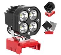 Cikiki 6000LM Work Light 18V Battery, Portable 40W LED Light with Low Voltage Protection, Adjustable Flashlight For Car Repair 120° Light 120° 120° Workshop Workshop Adjustable Protection, Car Lig