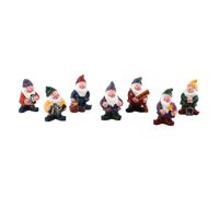 Cikiki 7PCS Mini Gnomes Garden Decoration,Tiny Gnomes Figurines Fairy Garden Accessories, Miniature Gnome Figurines for Plant Pots Fairy Garden Indoor Outdoor Home Patio Yard Lawn Decor