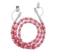 Cikiki Beaded Charging Cord 4 in 1, Biographyn/Rightfavour/Maperiodrvel Colorful Beaded Charger Cords, 3.3ft Fast Lighting Beads Charging Cable 66w, USB to Type-C