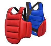 Cikiki Boxing Body Protector Reversible, Kickboxing Muay Thai Chest Guard, Sparring Training Heavy Punching, Adjustable Shield, Martial Arts Upper Belly Protection Pad, Taekwondo Vest