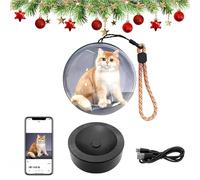 Cikiki Christmas Memory Sphere Lamp, 2.7Inch Crystal Ball Digital Display Video Player, APP Personalized Videos & Photos Video Gift for Couples Friends Anniversary Birthday Christmas Tree Ornament