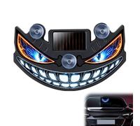 Cikiki Devil Eyes Light for Car Windshield,Rechargeable Solar-Powered Wireless Car Window LED Ambient Lamp,Suction Cup Warning Light for SUV, Truck,Van,RV