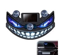 Cikiki Devil Eyes Light for Car Windshield,Rechargeable Solar-Powered Wireless Car Window LED Ambient Lamp,Suction Cup Warning Light for SUV, Truck,Van,RV