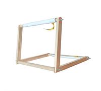 Cikiki Embroidery Stand, Adjustable Embroidery Frame, Wood Cross Stitch Stand for Lap or Table Top Tapestry, Cross Stitch Frame Accessories Needlepoint Stretcher