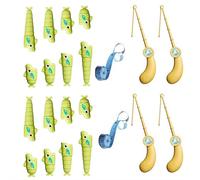 Cikiki Extendable Fishing Table Games for Adults & Teens,Who Can Catch Longest Fish Game,Easy to Use Stress Relief Activities Family Board Games for Party Date Night Home