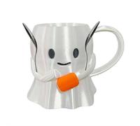 Cikiki Ghost Pint Ice Cream Holder, with Slots to Hold Your Spoon, for 16 oz Pints, Leak-Proof Popsicle Cozy, Cooler Container, Soda Beer Can Cup for Ghost Lovers