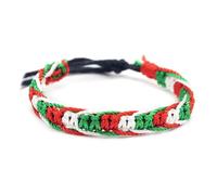 Cikiki Handmade Woven Palestinian Bracelet Palestinian Flag String Bracelet Save Rope Braided Adjustable Frie Bracelet Gaza