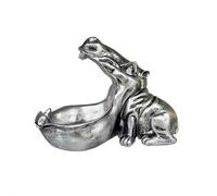 Cikiki Hippo Figurine Candy Dish,Resin Fun Big Mouth Hippo Animal Statue Candy Key Bowl for Home Entryway Office Desk,Functional Decorative Bowl for Keys Candy Remote Controls
