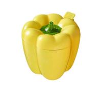 Cikiki Plastic Pepper Shaped Salt Container,Storage Jar with Lid and Spoon,Seasoning Box Condiment Pot for Salt Spice, Pepper, Sugar