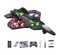 Cikiki RC Jet Plane Remote Control Airplane,360° Flips Drop-Resistant Stunt Remote RC Airplane with LED Lights,Foam Glider Fighter Jet Toy Gifts for Kids Adults