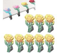 Cikiki Table Cloth Holder Clips,8Pcs Rose Picnic Tables Clips,Heavy Duty Stainless Steel Table Cover Clamp for Party Wedding Home Restaurant Camping Accessories
