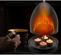 Cikiki Tea Light Candle Heater, Indoor Metal Tea Light Oven Candle Holder, Double Base Tealight Heaters for Up to 8 Tea Lights, Winter Candle Stove Hand Warmer for Home Camping