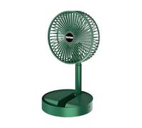 Cikiki Telescopic Folding Fan - 2025 New Portable USB Rechargeable Collapsible Desk Fan for Travel, Silent Stand up Fan Wireless Folding Oscillating Compact Floor Standing Fans for Dorm & Bedroom