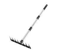 Cikiki Weed Puller Tool with 63inch Handle, Hoe Garden Tool Weeding Rake Combo for Uprooting, Garden Hoe, Weed Remover Manual Weeder for Yard